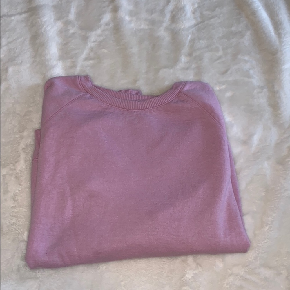 purple/pink sweatshirt
